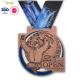 Silver Plated Custom Gymnastics Medals , Exclusive Zinc Alloy Karate Bronze Medal