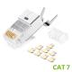 RJ45 Modular PLugs Cat7 Shielded Connectors 8P8C Two-piece Design 50u Gold Plated