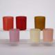 Electroplating Cylinder Votive Glass Jar Candle Holders For Wedding Decorative