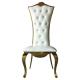 Precious Tall White Bridal Chair Tufted Button Back For Wedding Reception