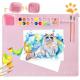 Pink Non Slip Silicone Paint Mat With Cup And Brush Kids And Artist Painting Tools