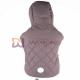 Reflective Patch Dog Coats With Hoods Velcro Opening Taslan Quilting Pet Jacket