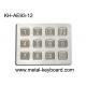 Rugged Stainless Steel Numeric Industrial Keypad in 3 x 4 Matrix 12 Keys