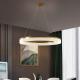 Tricolor Modern Ring Chandelier Dimmable Double Ring Pendant Light With Acrylic