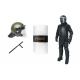 Olive Green Anti Riot Helmet Police Riot Shield Baton Equipment For Protection