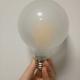 50000H long lifespan filament led globe light frosted milky glass shell