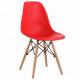 High Density PP Plastic Dining Chairs Non Slip With Solid Beech Wood Legs