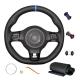 Double-Sided Tape Installation Tool for Hand Stitched Black Leather Steering Wheel Cover