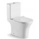 Ceramic Dual Flush Two Piece Toilet Glossy White Modern Bathroom Sanitary Ware