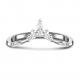9K / 10K / 14K / 18K Natural Emerald Cut Diamond Engagement Ring White Gold