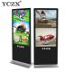 Black Digital Advertising Panel High Definition Floor Standing Type