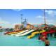 FRP Kids Combinaton Water Slide By Body Or Raft For Outdoor Water Park Construction