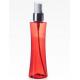 Red Color PET Plastic Toner Water Bottle 150ml With Silver Sprayer Lid