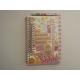 Customized 350g white card 4c print cover spiral notebook Stationery Sets