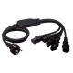 European 3 Pin Male to 5X IEC 320 C13 Cord 1.5M