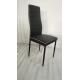 Simple Style Leather Upholstered Dining Chair , Black Velvet Dining Chair Steel Tube