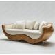 Curved Garden Furniture Living Room Wooden Sofa Set With Modern Design And Customizable Options