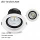 20W Round high power recessed COB dimmable LED downlight