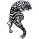 120D Laser Cut 100% Embroidered Tiger Iron On Patch