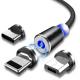 1M Cell Phone 3 In 1 Magnetic Braided Charging Micro Magnetic Usb Cable High