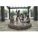 Realistic Large Outdoor Bronze Sculptures Children Playing Shape Antique Design