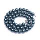 Luxury Luster Blue Round 10mm Shell Pearls Necklace 22 inches (N10612)