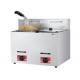 Gas Powered 6L 6L Commercial Stainless Steel 2 Tanks Lpg Deep Fryer for Quick Cooking