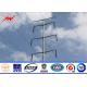 Power Distribution Tubular Galvanized Steel Pole With Electrical Accessories