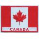 Custom plastic backing twill 100% embroidered Canada flag patches,sew-on,8.0cm*6.0cm, two colors