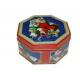 Hexagonal Square Tin Can , Gift Packaging Metal Cookie Jar 139*139*64hmm