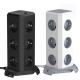 10 AC Desktop Multi Layer Tower Power Smart Extension Socket with 4 USB Output 1000mA