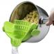 Adjustable Rice Clip On Silicone Colander For Pots And Pasta Strainer