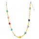 Multicolor Beaded 14K Gold-Plated Chain Link Necklace with Butterfly/Flower/Heart/Shell/Star Pendant