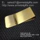 Solid brass money clip with enamel logo, custom brass money clip wallet