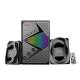 20W 5W * 2 Output Wooden Professional Audio System 2.1 USB FM BT Remote Control Subwoofer Active Column Speaker