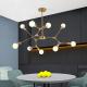 Modern iron chandeliers long drop chandelier Rose Gold Black Color E27 Bulb Chandelier(WH-MI-258)