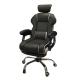 135 Degree Tiltable PU Leather Ergonomic Gaming Chair with Footrest in Black and Pink