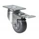 Edl Medium 3 130kg Plate Brake PU Caster Customization for Grey Color Applications