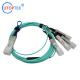 40G QSFP+ to 4x10G SFP+ AOC Cable OM3 1m/3m/5m/15m/50m/100m Customized 40G AOC Cables for Data Center