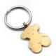 24k Gold Plating Stainless Steel Key Ring Bear Shaped For Gift / Promotion