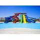 Amusement Park Spiral Water Slide , Giant Water Slide Applied Residential Area