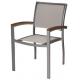 Outdoor garden aluminium stacking chair with sling texline fabric-YS5612