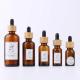 0.34oz 10ml Amber Glass Essential Oil Dropper Bottle With Eye Dropper Bamboo Cosmetic Bottles