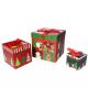 Lid And Base Christmas Cardboard Gift Boxes Christmas Decorations Box With Ribbon