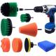 15cm Cordless Drill Brush Cleaning Set 9pcs For Car Seats Medium Stiff