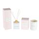 Decorative Frosted Glass Reed Diffuser Gift Set Home Fragrance Gift Set With Candle