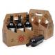 Wholesale custom color printed cardboard corrugated carton wine 6 bottle paper carrier box,craft cardboard bottle 4 pack