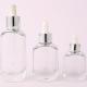 Oval Glass Empty Dropper Bottles Clear Skin Care Essential Oil Customized Logo