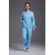 Blue color Two Pieces Anti Static Garments With 10E7-10E11 Ohm Surface Resistance