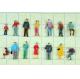 P100-11B 1:100 HO Architectural Scale Model People Painted Figures 1.8cm